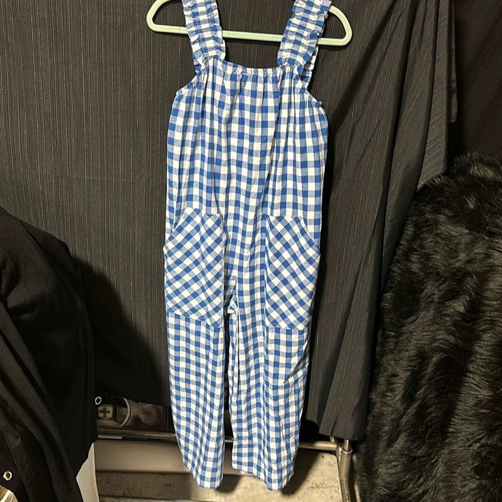 Blue velvet‎ Brand: blue n white gingham check romper / Size S / H-109